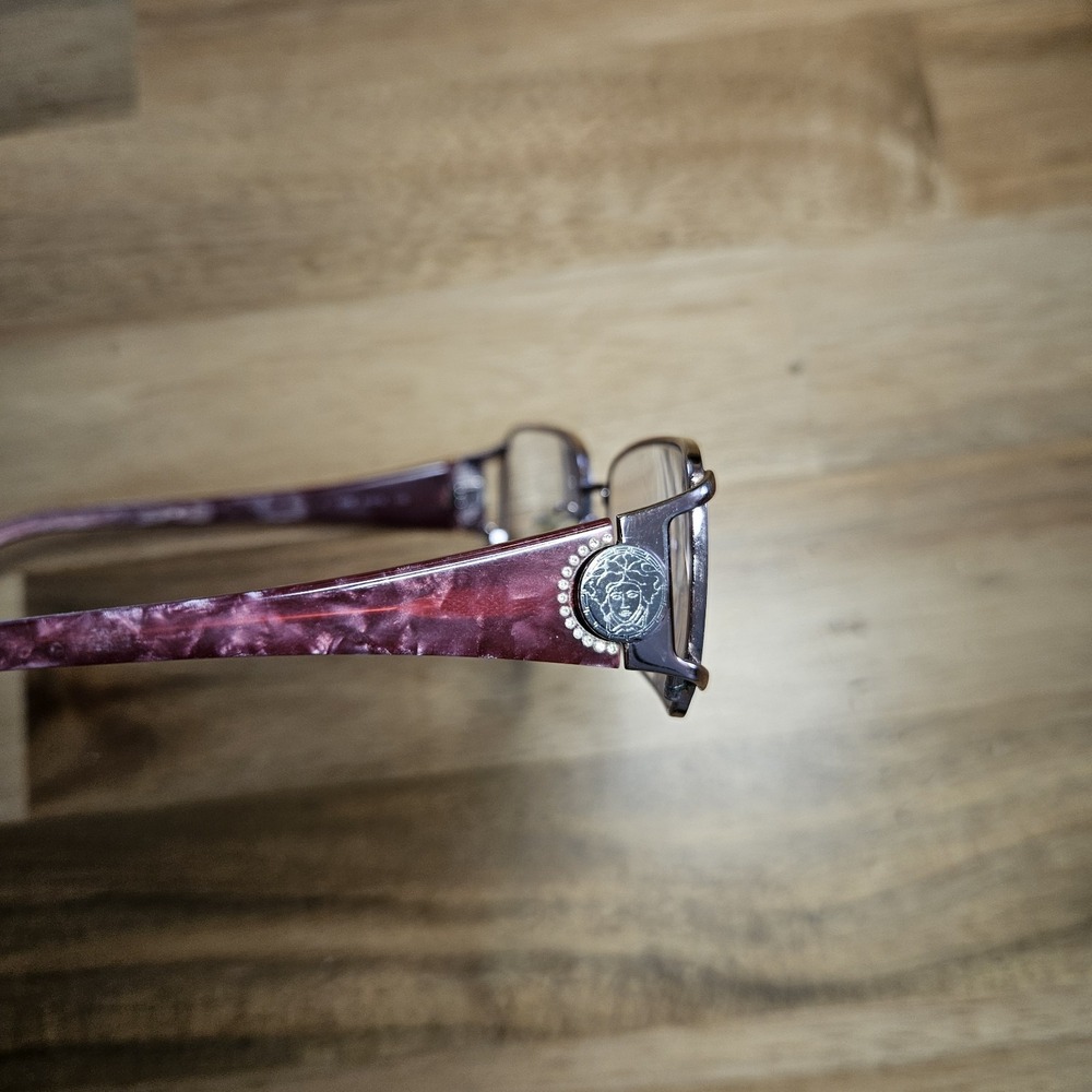 Versace Glasses‎ Pink Red Rhinestone Frame Only